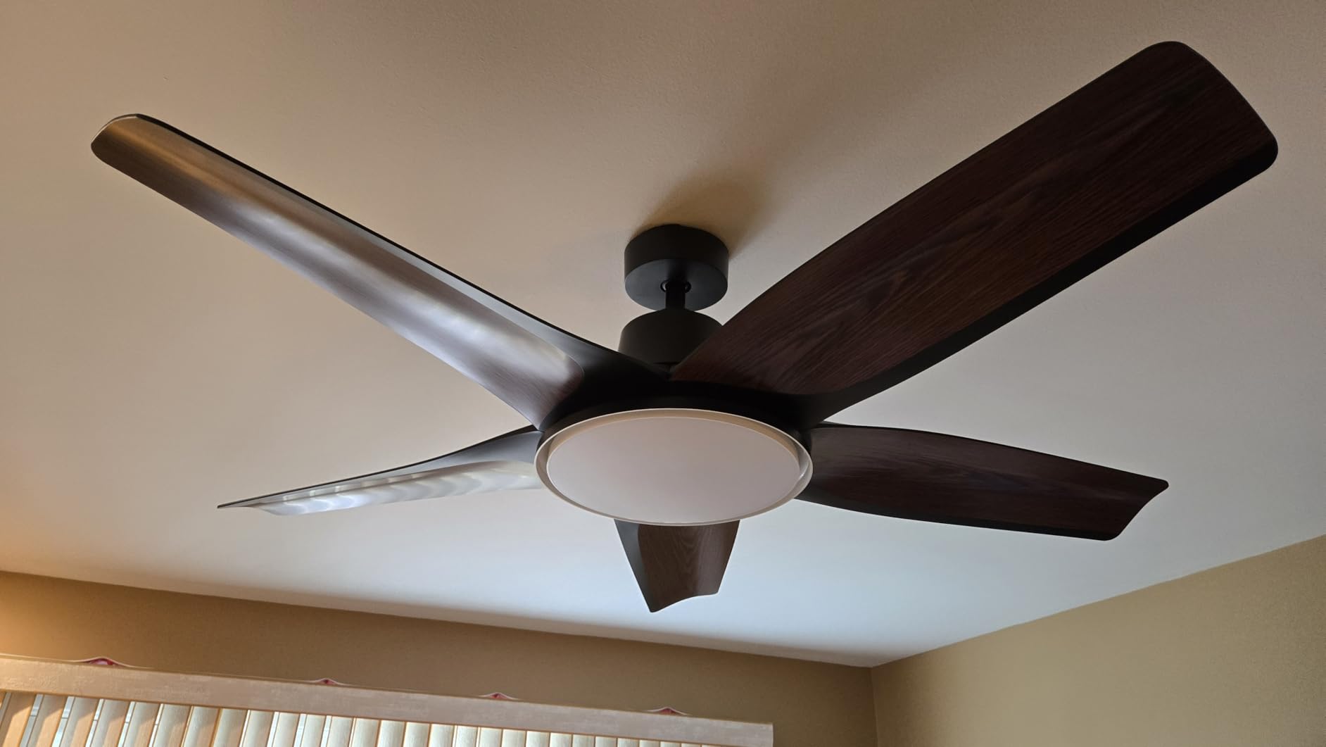 Dreo Smart Ceiling Fans with Lights, Low profile Ceiling Fan with Alexa/App, 52'' Dimmable Lighting & Color Tuning, RGB Ambient Light for Living Room, Game Room, Easy Installation, Quiet, Black Customer Review Dreo Smart Ceiling Fans with Lights, Low profile Ceiling Fan with Alexa/App, 52'' Dimmable Lighting & Color Tuning, RGB Ambient Light for Living Room, Game Room, Easy Installation, Quiet, Black - Customer Photo 3