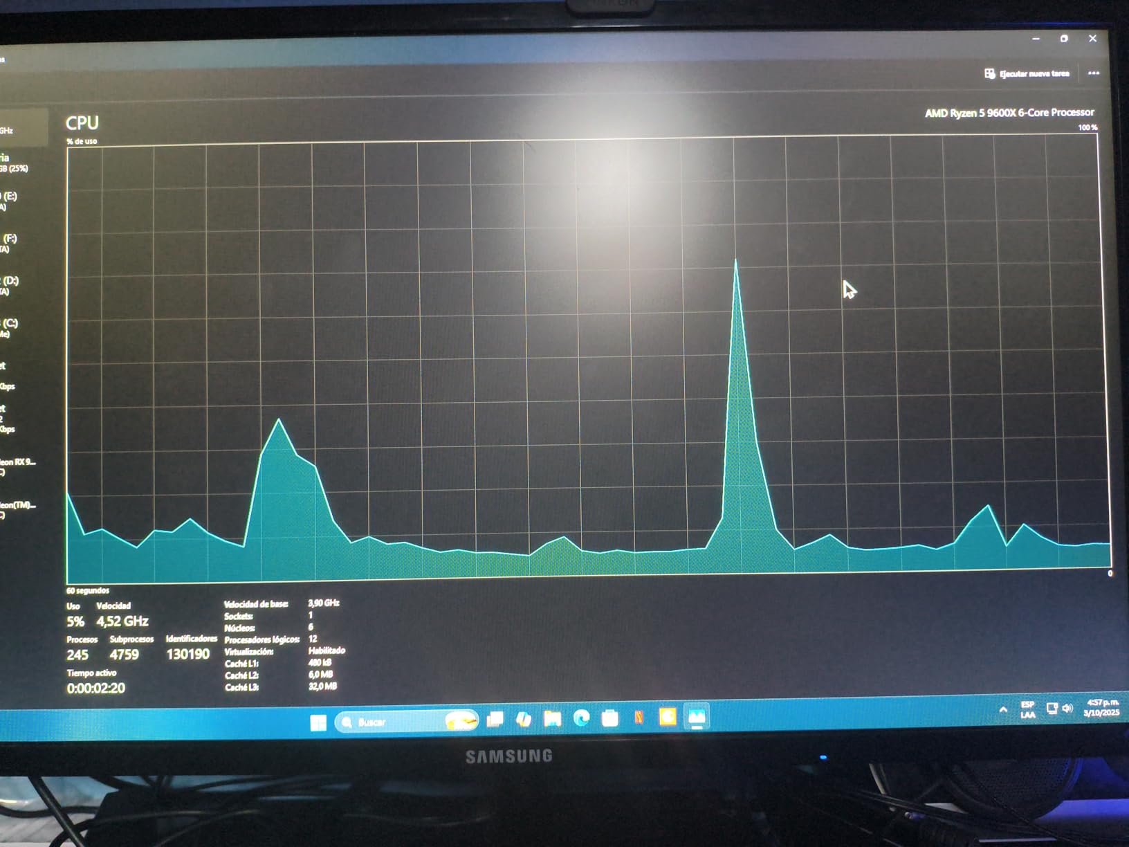 AMD Ryzen™ 5 9600X 6-Core, 12-Thread Unlocked Desktop Processor Customer Review AMD Ryzen™ 5 9600X 6-Core, 12-Thread Unlocked Desktop Processor - Customer Photo 4
