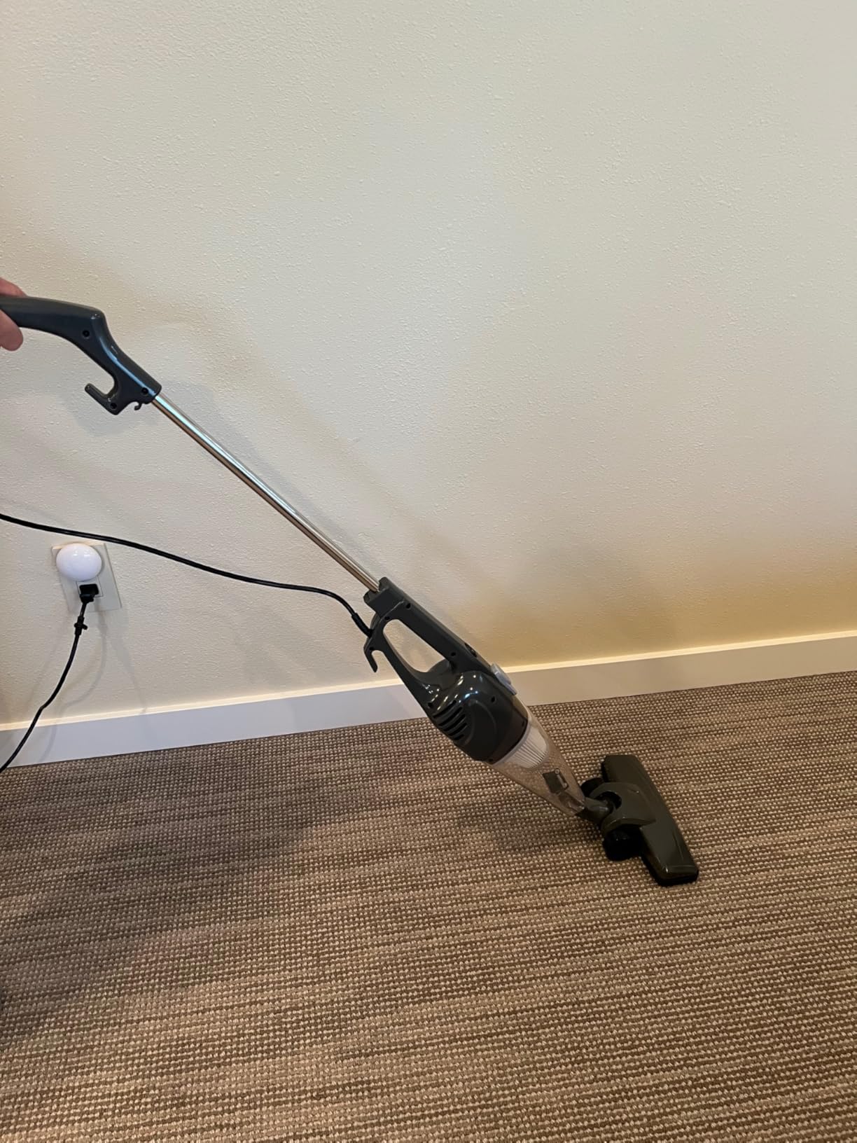 Amazon Basics 2-in-1 Corded Stick Vacuum Cleaner, Convertible to Handheld, Lightweight (3.9 LBS), with Washable HEPA Filter, Crevice Tools, 0.5L Dust Cup, 19.7-Ft Cord, 300W, Black Customer Review Amazon Basics 2-in-1 Corded Stick Vacuum Cleaner, Convertible to Handheld, Lightweight (3.9 LBS), with Washable HEPA Filter, Crevice Tools, 0.5L Dust Cup, 19.7-Ft Cord, 300W, Black - Customer Photo 5