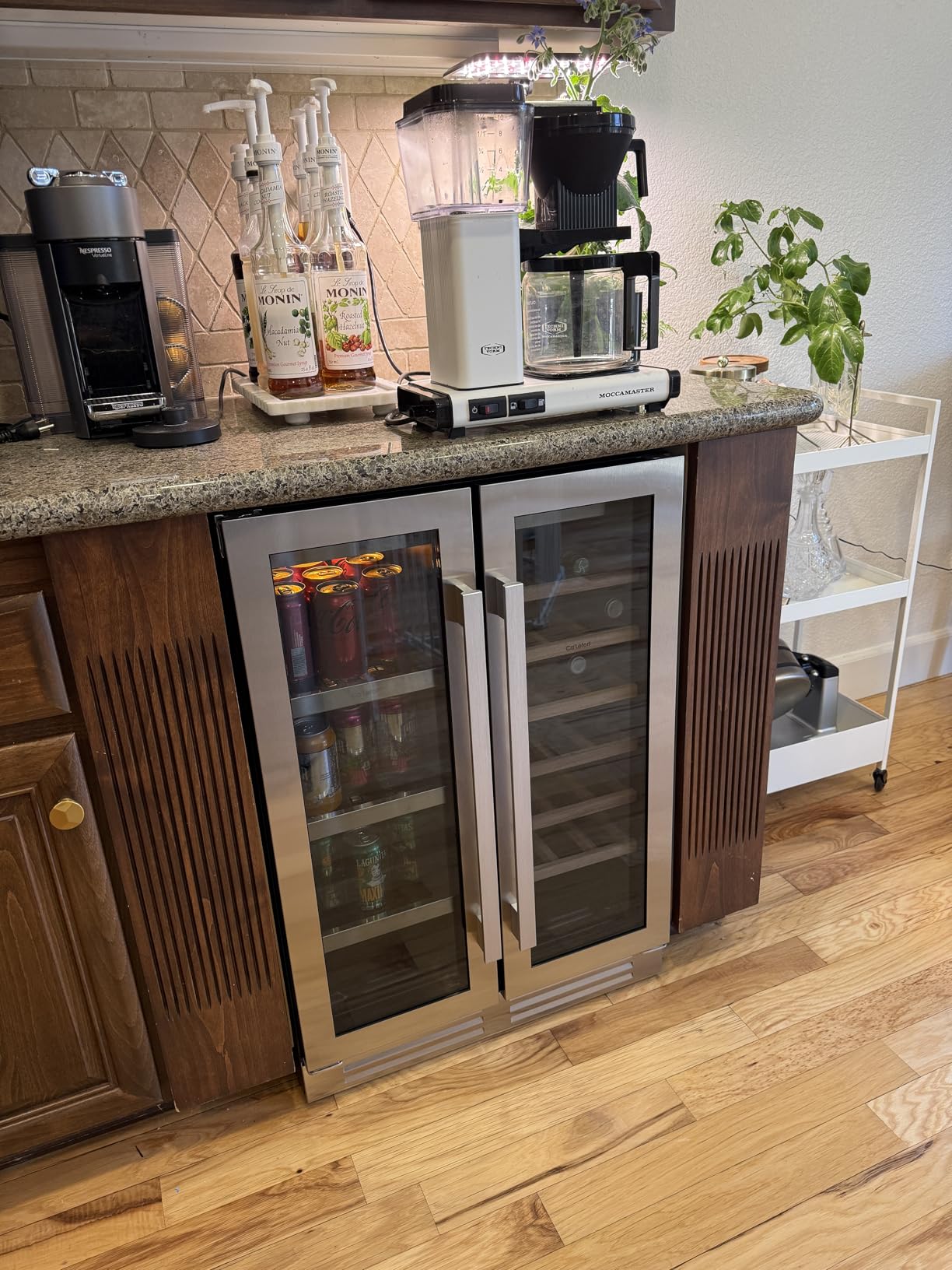 Ca'Lefort 24 Inch Wine Fridge, 54 Bottle Wine Cooler Refrigerator, 40-65°F Wine Refrigerator Glass Door, 3 LED Wine Fridge, Built-in or Freestanding Wine Fridge for Home/Bar/Kitchen (5.65 cu.ft) - Customer Photo 1