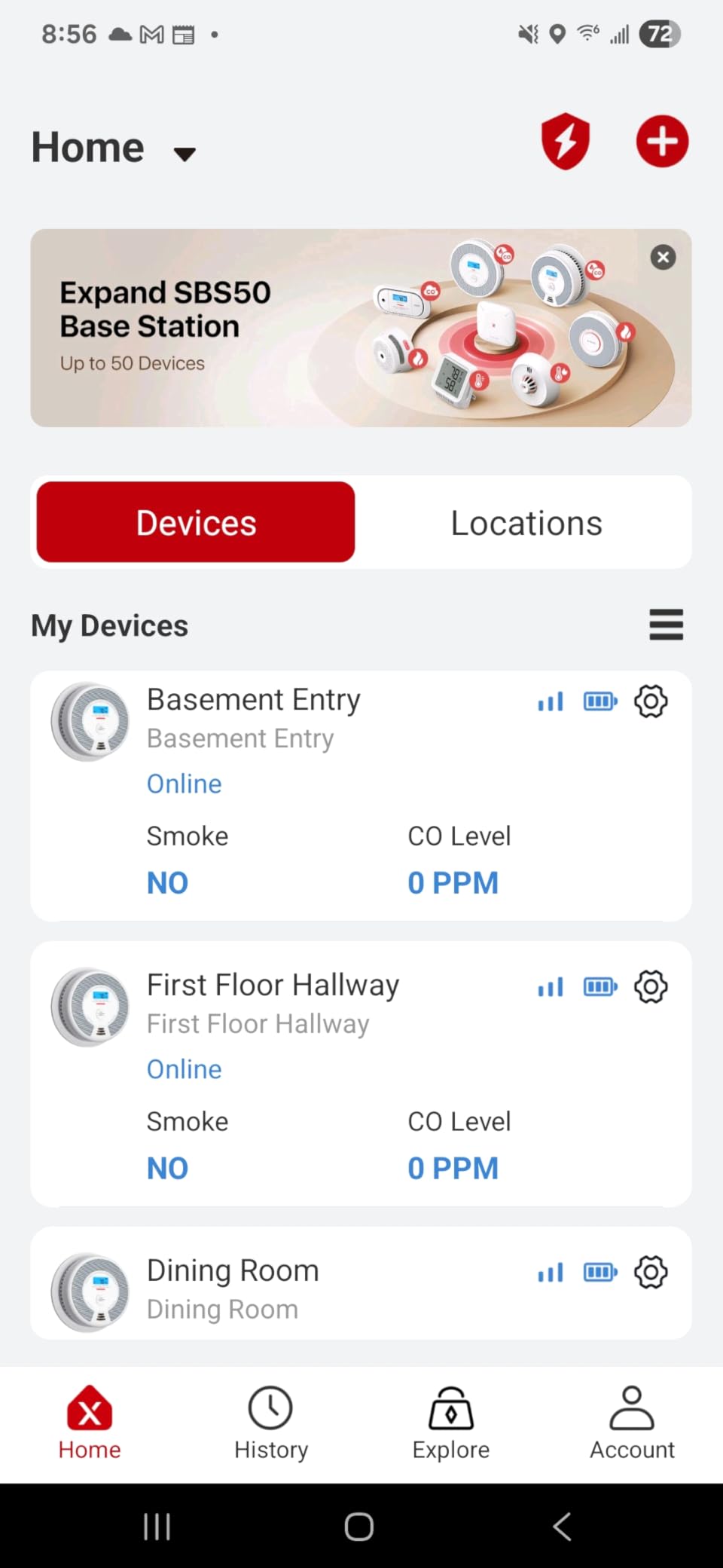 X-Sense Smart Smoke Detector Carbon Monoxide Detector Combo, Battery-Operated (Not AC Hardwired) Interconnected Combination Smoke Carbon Monoxide Detector, 5 Detectors with 1 Base Station, SC07-MR51 - Customer Photo 2