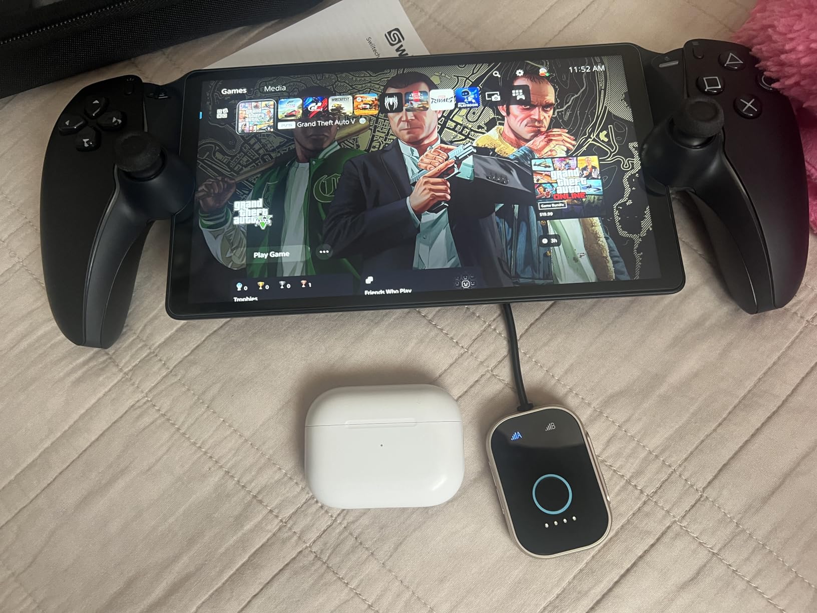 Bluetooth Transmitter Receiver for TV, 2-in-1 Bluetooth 5.3 Adapter for Airplane, Gym Equipment, Cars, for up to Two Wireless Headphones, Cell Phones. - Customer Photo 1