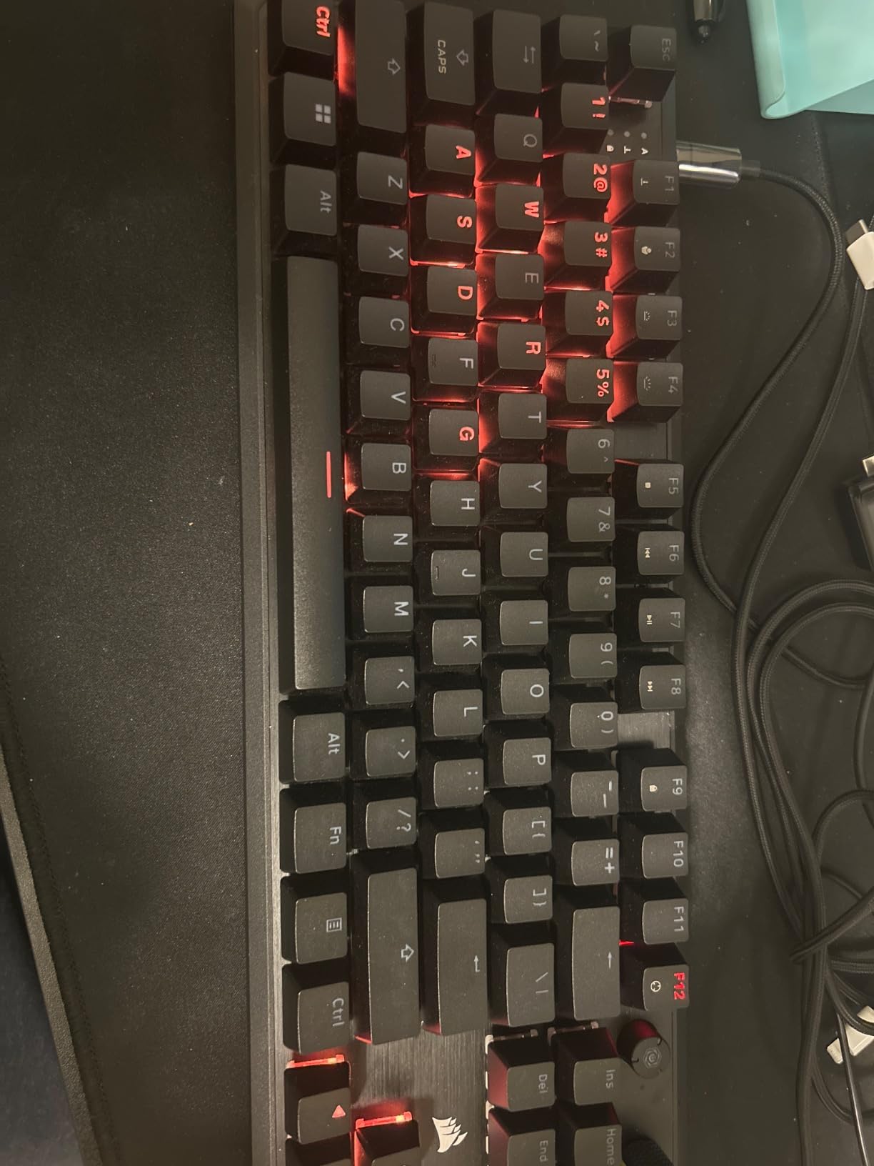 Corsair K70 CORE TKL RGB Tenkeyless Mechanical Wired Gaming Keyboard – Pre-Lubed MLX Red v2 Linear Switches, SOCD, ABS Double-Shot Keycaps, Sound Dampening, 1000Hz Polling, QWERTY NA – Black Customer Review Corsair K70 CORE TKL RGB Tenkeyless Mechanical Wired Gaming Keyboard – Pre-Lubed MLX Red v2 Linear Switches, SOCD, ABS Double-Shot Keycaps, Sound Dampening, 1000Hz Polling, QWERTY NA – Black - Customer Photo 1