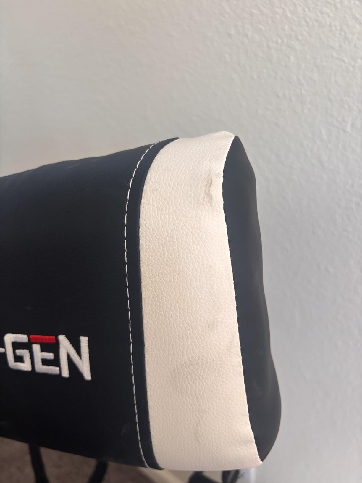 N-GEN GAMING Video Gaming Chair with Footrest Lumbar Support for Home Office High Back Recliner Height Adjustable Ergonomic Comfy Leather Computer Desk Chair (Black) - Customer Photo 4