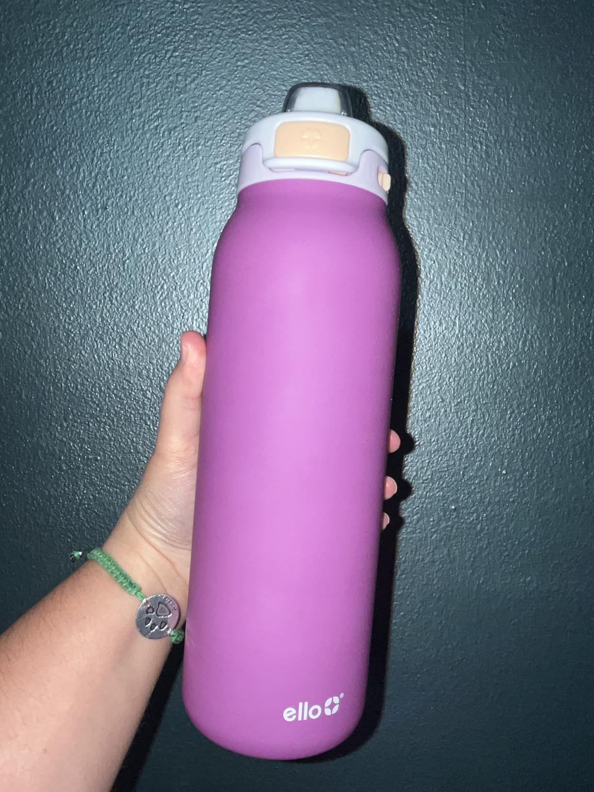 Ello Pop & Fill Stainless Steel Water Bottle with Quick Fill Technology, Double Walled Vacuum Insulated Metal, Leak Proof Locking Lid, Sip & Chug, BPA Free, Holiday Gift for Him Her, 22oz, 32oz, 40oz - Customer Photo 1