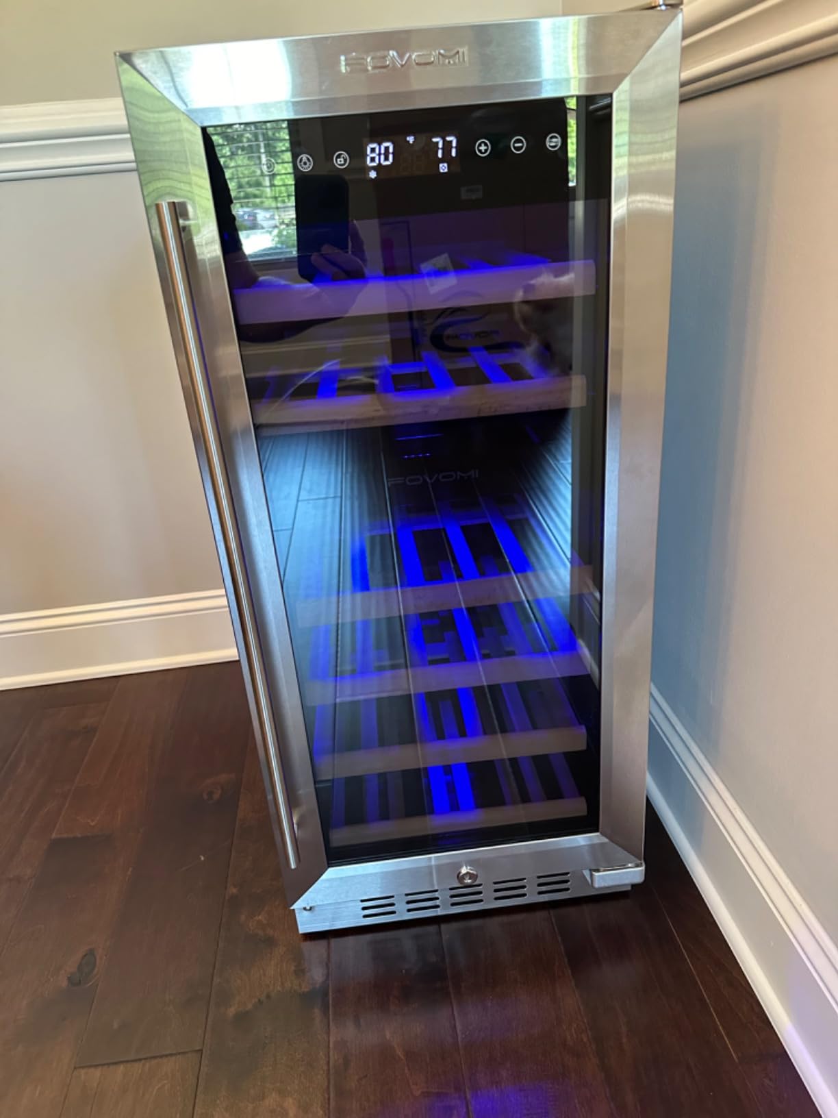 Wine Fridge,52-bottle Wine Cooler Refrigerators Freestanding Wine Refrigerator,(Bordeaux 750ml) Dual Zone Compressor Wine Chiller - Customer Photo 1