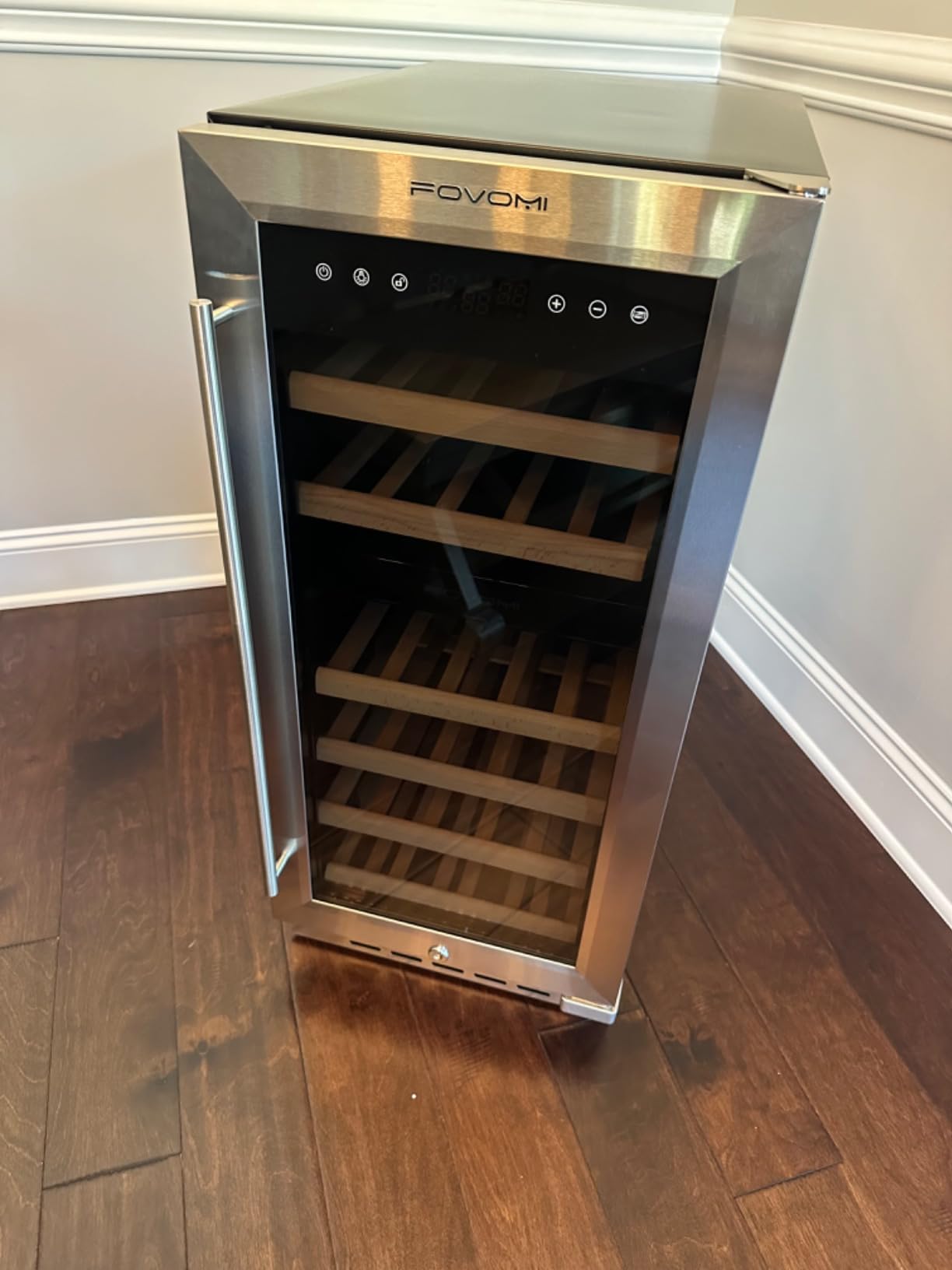 Wine Fridge,52-bottle Wine Cooler Refrigerators Freestanding Wine Refrigerator,(Bordeaux 750ml) Dual Zone Compressor Wine Chiller - Customer Photo 2