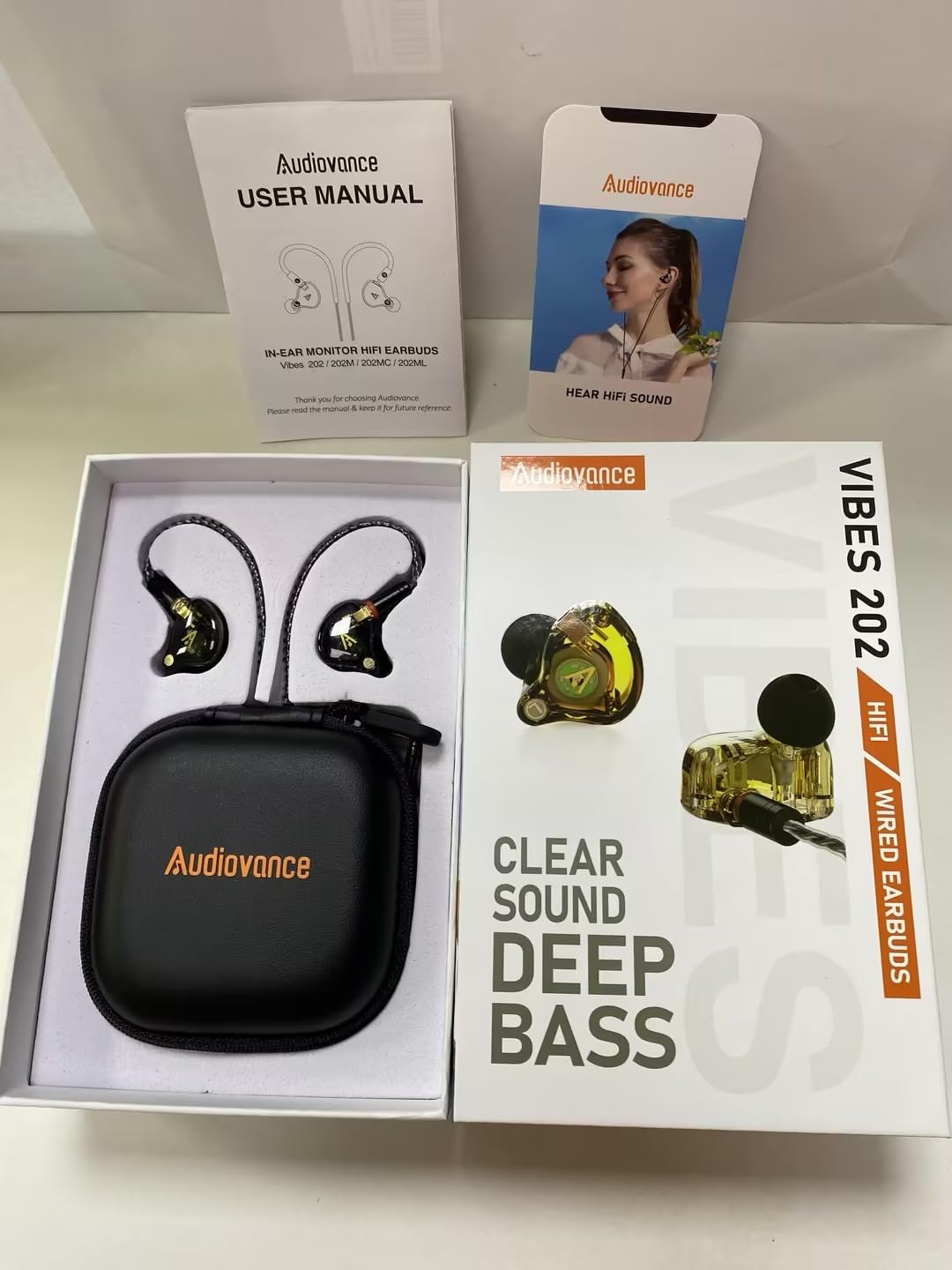 Vibes 202 Wired Earbuds - HiFi in Ear Monitor Headphones – Professional Noise-Isolating Ear Buds - Clear Sound, Deep Bass & Comfort-Fit IEM Earphones - MMCX to 3.5mm, Silver Plated Cord, Carrying Case - Customer Photo 4