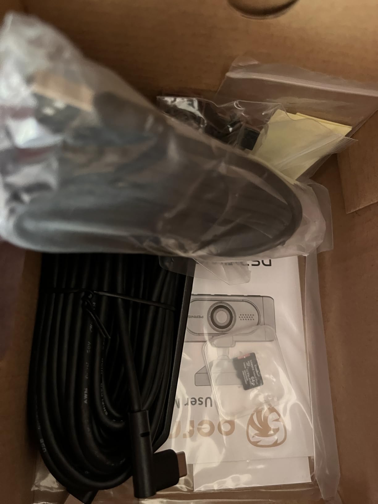 Pernis DS315WG Dash Cam, Dual Lens, Front True 4K and Rear FHD HDR Cameras for Cars, Included 64GB Card, Built-in GPS, WiFi APP Control, 3.16