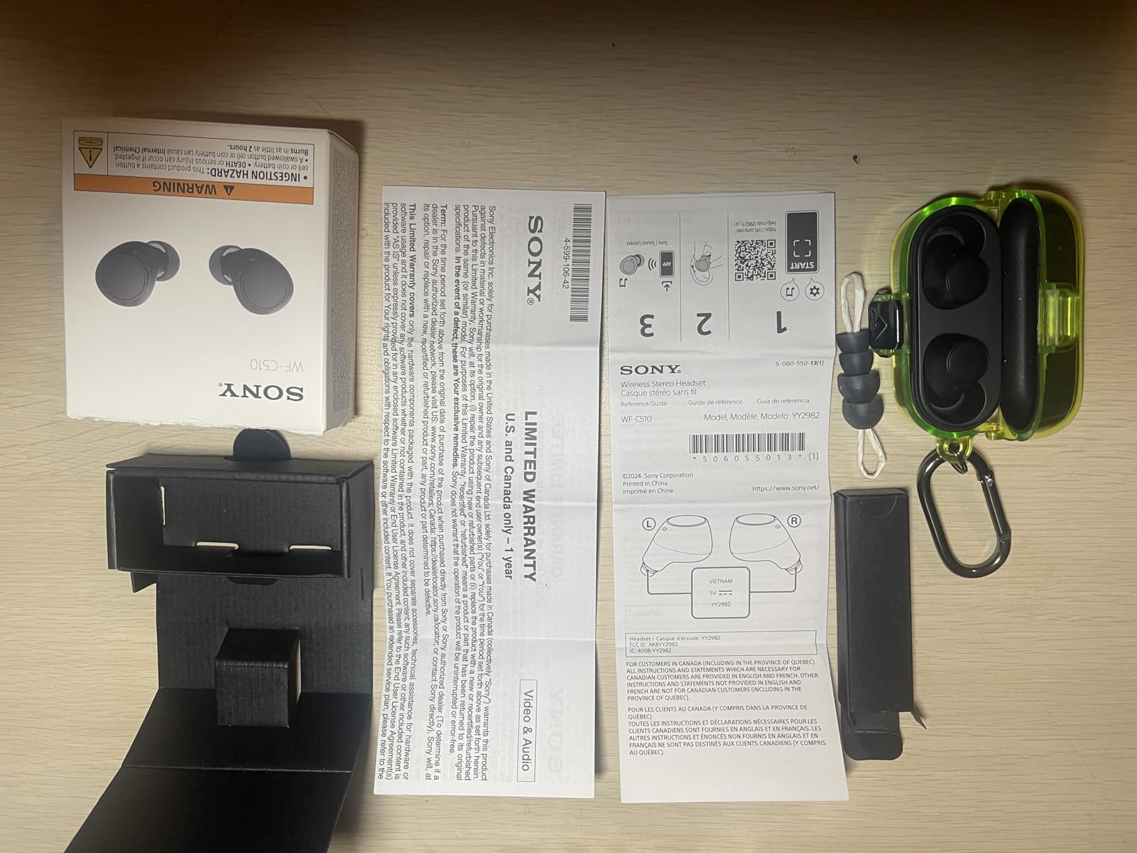 Sony WF-C510 Truly Wireless in-Ear Bluetooth Earbud Headphones with up to 22-Hour Battery, Multipoint-Connection, Mic and IPX4 Water Resistance, Black- New - Customer Photo 1