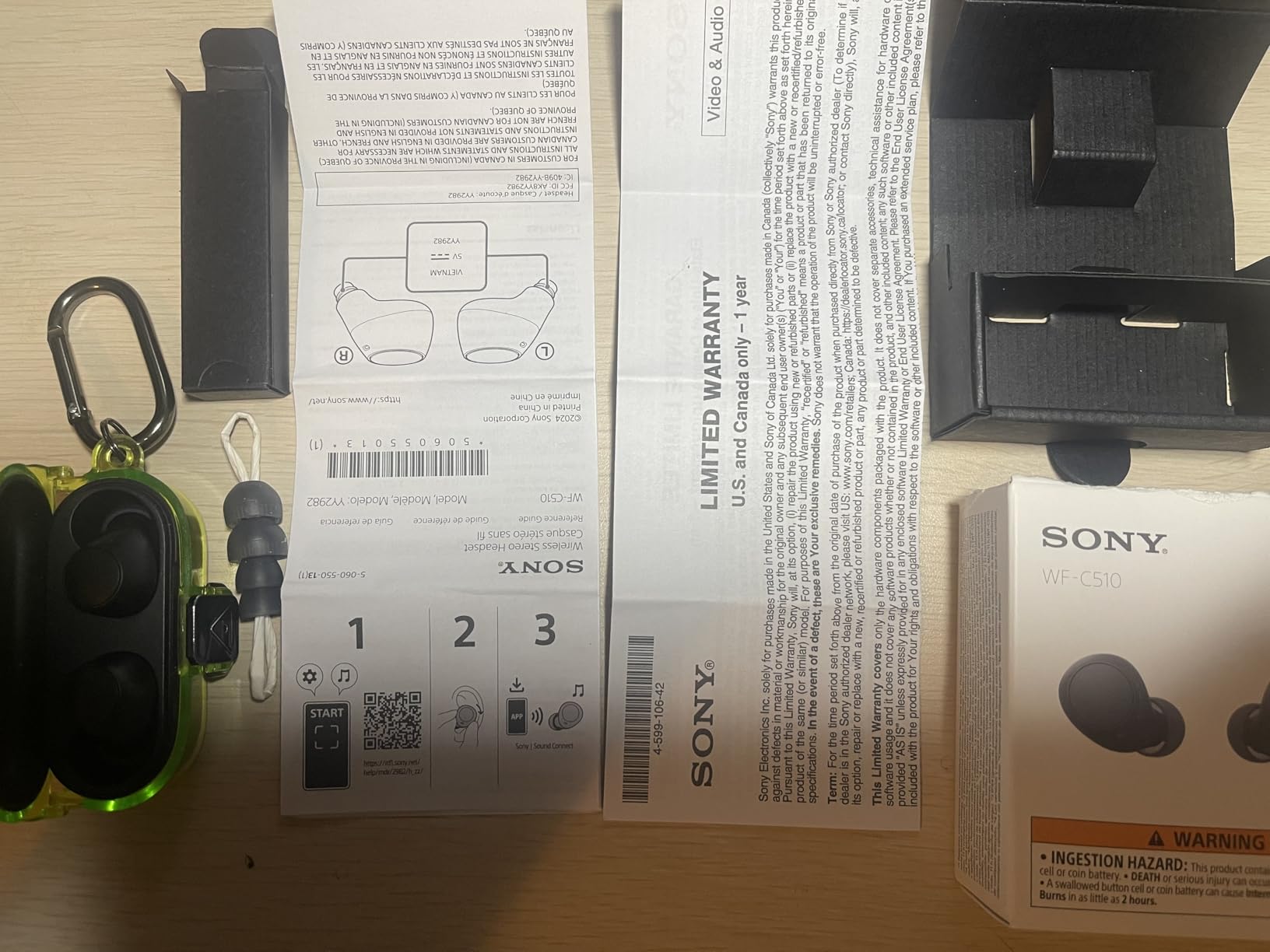 Sony WF-C510 Truly Wireless in-Ear Bluetooth Earbud Headphones with up to 22-Hour Battery, Multipoint-Connection, Mic and IPX4 Water Resistance, Black- New - Customer Photo 2