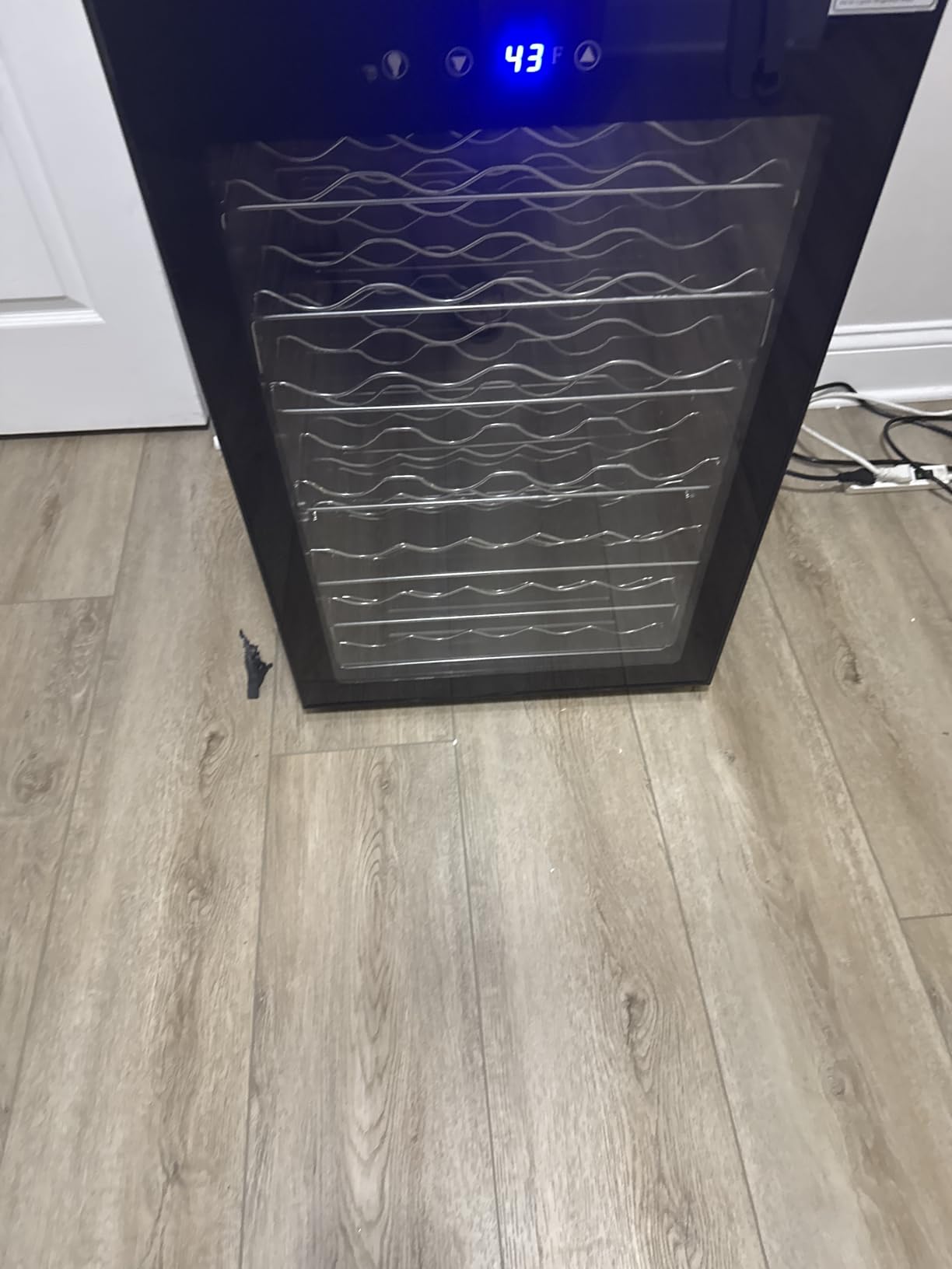 EUHOMY 45 Bottle Wine Cooler Refrigerator, Small Wine Fridge for Red, White and Champagne, 4.5 Cu.ft Mini Fridge with Adjust Temperature, Black - Customer Photo 2