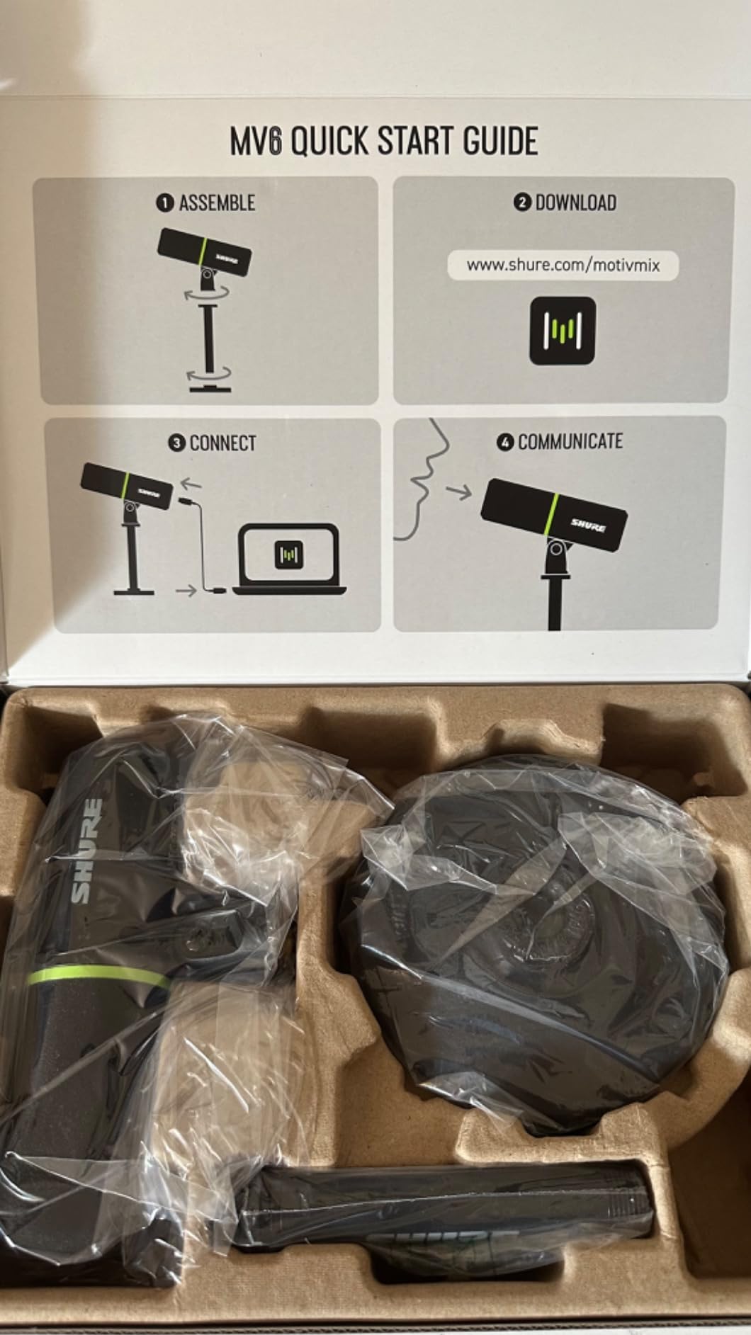 Shure MV6 Gaming Microphone – Dynamic USB Mic for PC Gaming & Streaming with Tap-to-Mute, Noise Cancellation, Desktop Stand & 3.5mm Headphone Monitoring, Black Customer Review Shure MV6 Gaming Microphone – Dynamic USB Mic for PC Gaming & Streaming with Tap-to-Mute, Noise Cancellation, Desktop Stand & 3.5mm Headphone Monitoring, Black - Customer Photo 4