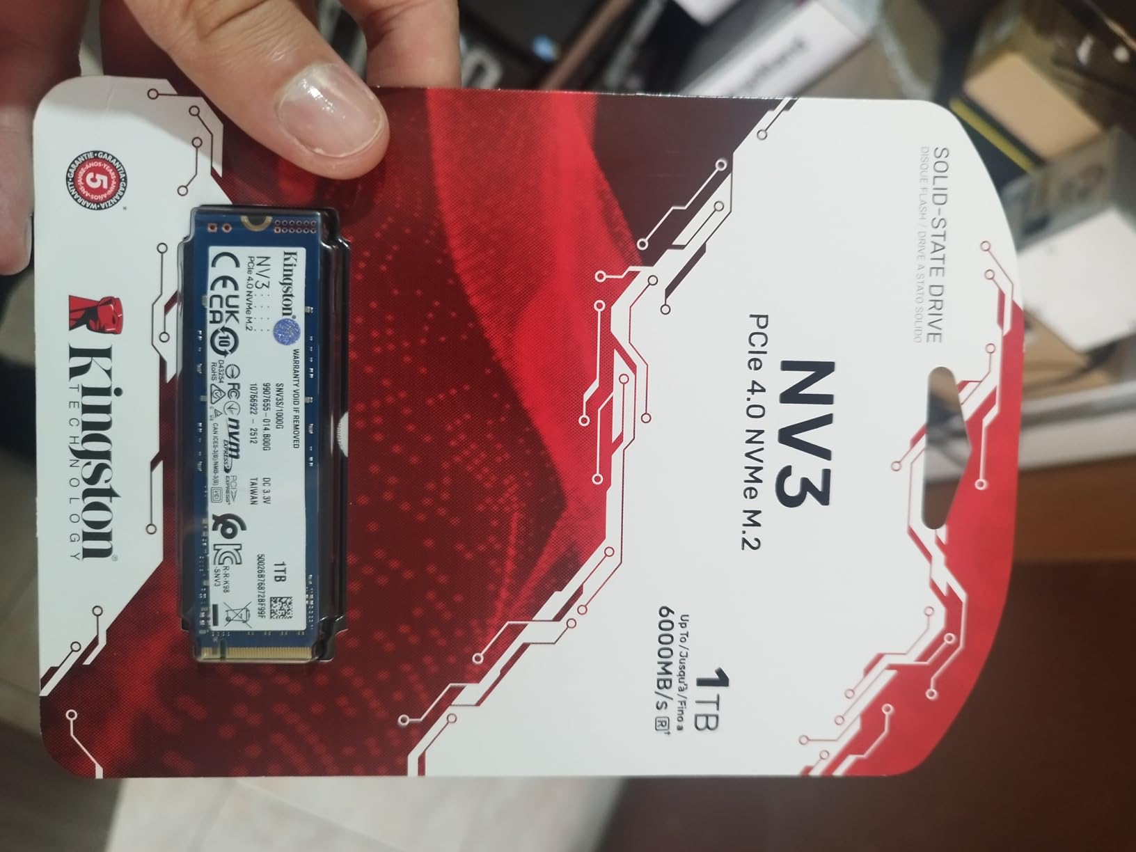Kingston NV3 1TB M.2 2280 NVMe SSD | PCIe 4.0 Gen 4x4 | Up to 6000 MB/s | SNV3S/1000G - Customer Photo 2