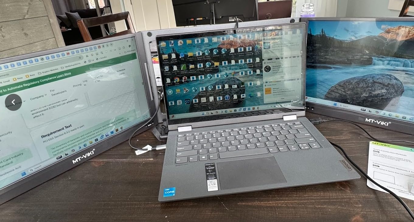 MT-VIKI 18.5 inch Portable Monitor 1080P 100Hz 72% NTSC, Large Portable Screen Stand, FHD IPS Screen HDR Gaming Display, Travel Second Monitor for Mac PC Xbox PS4/5 - Customer Photo 1