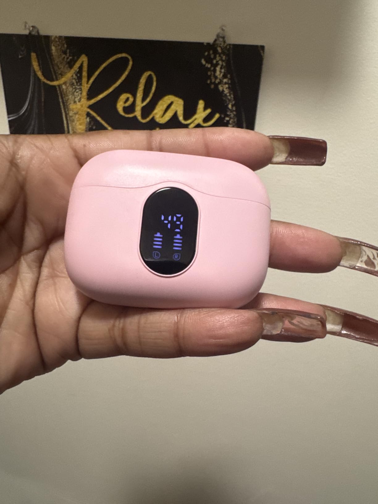 Wireless Earbuds, Bluetooth 5.4 Headphones Bass Stereo, Ear Buds with Noise Cancelling Mic LED Display, IP7 Waterproof in Ear Earphones, 36H Playtime for Laptop Pad Phones Sports Workout, Black Customer Review Wireless Earbuds, Bluetooth 5.4 Headphones Bass Stereo, Ear Buds with Noise Cancelling Mic LED Display, IP7 Waterproof in Ear Earphones, 36H Playtime for Laptop Pad Phones Sports Workout, Black - Customer Photo 2