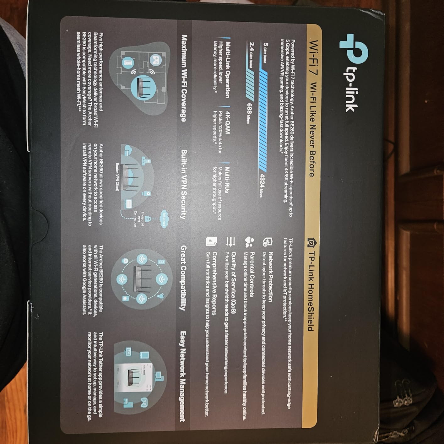 TP-Link Dual-Band BE3600 Wi-Fi 7 Router Archer BE230 | 4-Stream | 2×2.5G + 3×1G Ports, USB 3.0, 2.0 GHz Quad Core, 4 Antennas | VPN, EasyMesh, HomeShield, MLO, Private IOT | Free Expert Support - Customer Photo 5