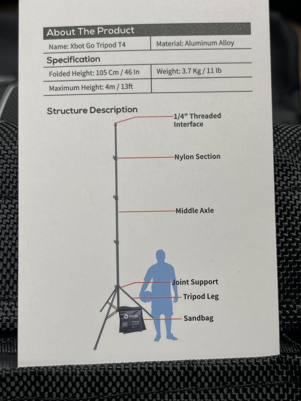 XbotGo Update T4 Tripod for Soccer/Basketball Games Recording: Up to 13 Feet, Extra Quick-Release Mount, Storage Bag, Non-Slip Feet, Wind Resistant, 1/4 XbotGo Update T4 Tripod for Soccer/Basketball Games Recording: Up to 13 Feet, Extra Quick-Release Mount, Storage Bag, Non-Slip Feet, Wind Resistant, 1/4