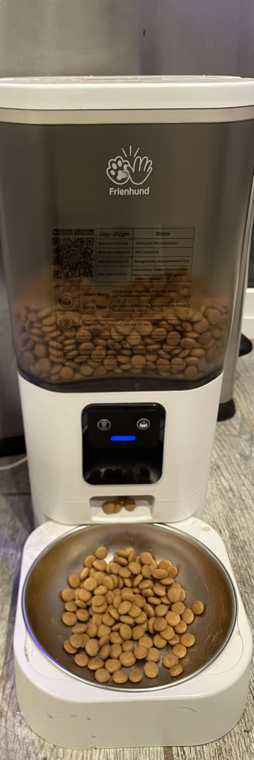 Automatic Cat Feeder with 2K Camera: 5G WiFi Automatic Dog Feeder with Night Vision,Cat Food Dispenser with 7L Large Food Storage Container for Multiple Pet,Detachable for Easy Clean -29 Cup - Customer Photo 1