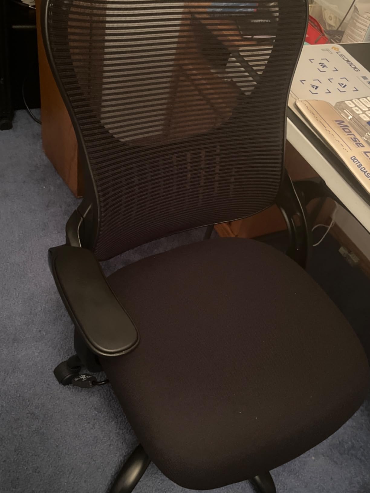 Mesh Ergonomic Swivel Home Office Chair Computer Desk Chairs with Wheels for Home Office, Study & Gaming Room, Adjustable Lumber Support, Headrest, Comfy High-Back Gaming Chair for Adult, Grey - Customer Photo 1