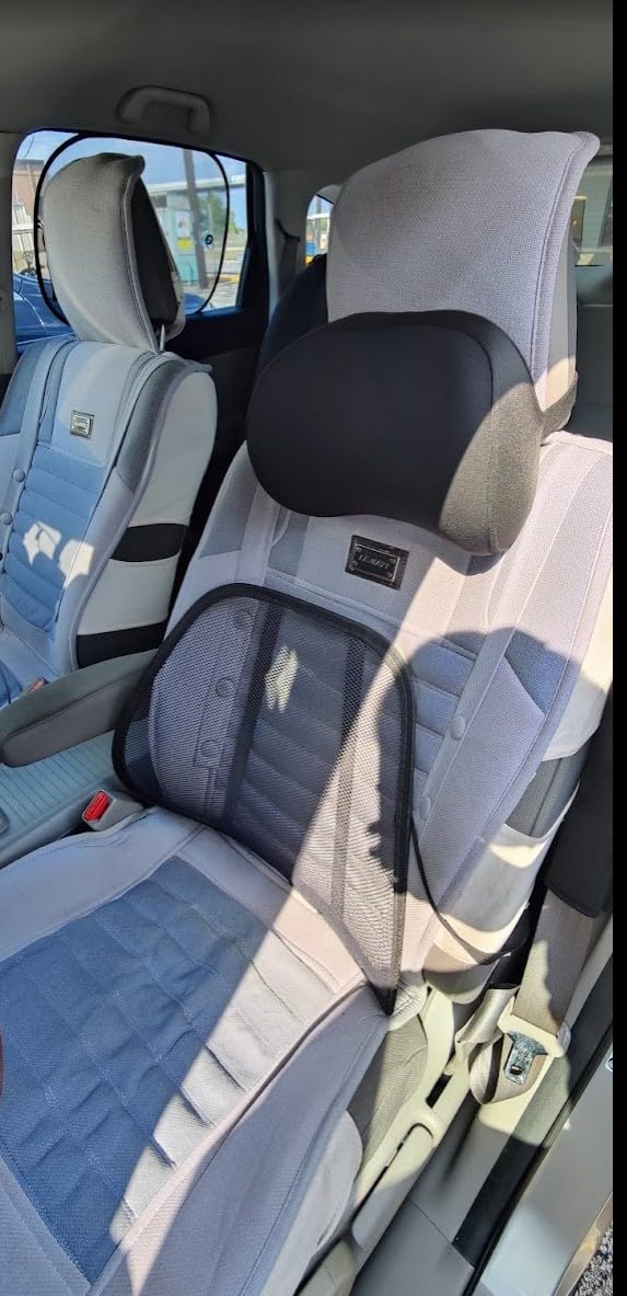 Wigoo 2025 Upgrade Car Neck Pillow [No More Pressure, Odorless] Soft Car Headrest Pillow with Adjustable Strap Removable Cover 100% Memory Foam, Fits All Vehicles (Black 2-Pack) - Customer Photo 4