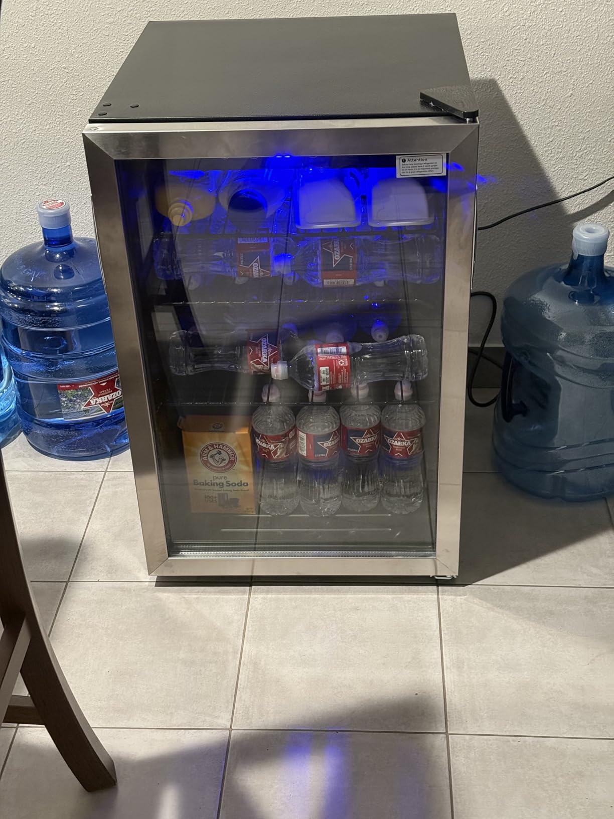 EUHOMY 4.5 Cu.ft Beverage Refrigerator and Cooler, 145 Can Mini fridge with Glass Door for Soda Beer Wine, Small Drink Dispenser with Digital Adjustable Thermostat for Home Office Bar - Customer Photo 2