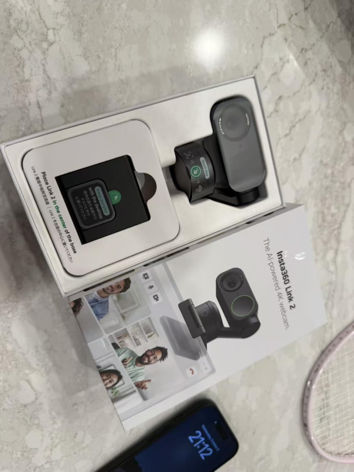 Insta360 Link 2 - PTZ 4K Webcam for PC/Mac, 1/2