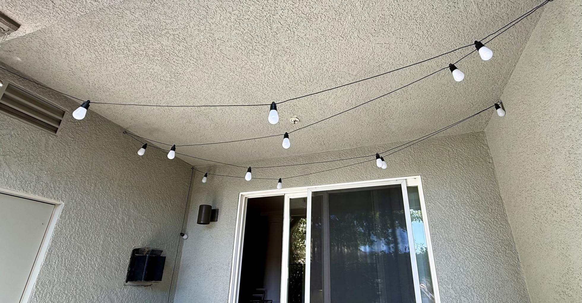 Lepro ZB1 AI Smart Outdoor String Lights APP Control, 54(42+12) ft RGB+IC+Warm White Outdoor Lights 15 LED Bulbs, Alexa Google Home Enable, AI Generated Lighting LLM, NO Remote 2.4 GHz WiFi+Bluetooth - Customer Photo 1
