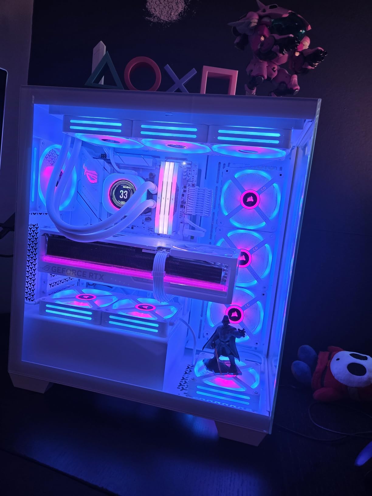 CORSAIR iCUE Link Titan 360 RX LCD Liquid CPU Cooler – 360mm AIO – Low-Noise – FlowDrive Cooling Engine – Intel LGA 1851/1700, AMD AM5/AM4 – 3X RX120 RGB Fans – iCUE Link System Hub Included – Black - Customer Photo 1