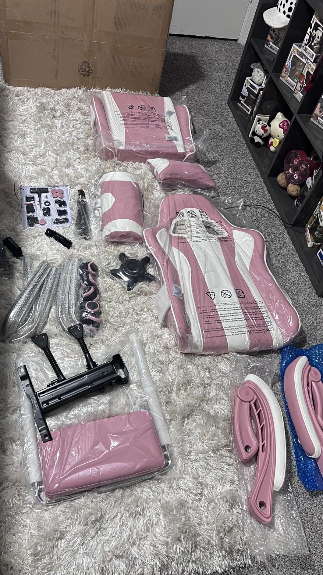 Yaheetech Gaming Chair, Video Game Chair with Massage Lumbar Support and Footrest Height Adjustable Ergonomic Computer Gaming Chair with Swivel Seat and Headrest, Black/White Customer Review Yaheetech Gaming Chair, Video Game Chair with Massage Lumbar Support and Footrest Height Adjustable Ergonomic Computer Gaming Chair with Swivel Seat and Headrest, Black/White - Customer Photo 2