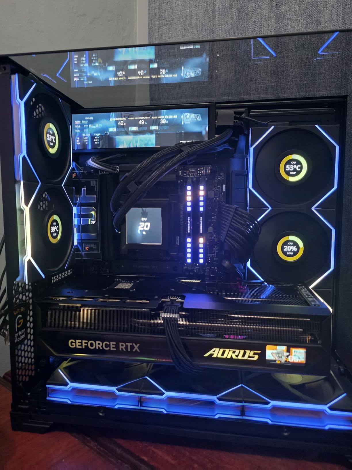 Upgraded 8.8 Inch Small Touchscreen Monitor, PC Temperature Display, PC Sensor Panel Display, IPS USB Mini Screen for Raspberry Pi, AIDA64 CPU RAM Data Monitor ARGB Computer Case - Customer Photo 4