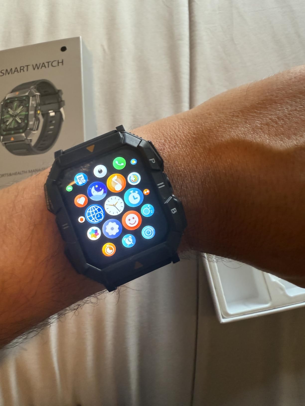 FATONIO Military Smart Watch for Men (Answer/Make Call), Fitness Smart Watch with Flashlight for Android and iPhone, Waterproof Fitness Tracker with Blood Oxygen/Heart Rate/Sleep/100+ Sport Modes - Customer Photo 1