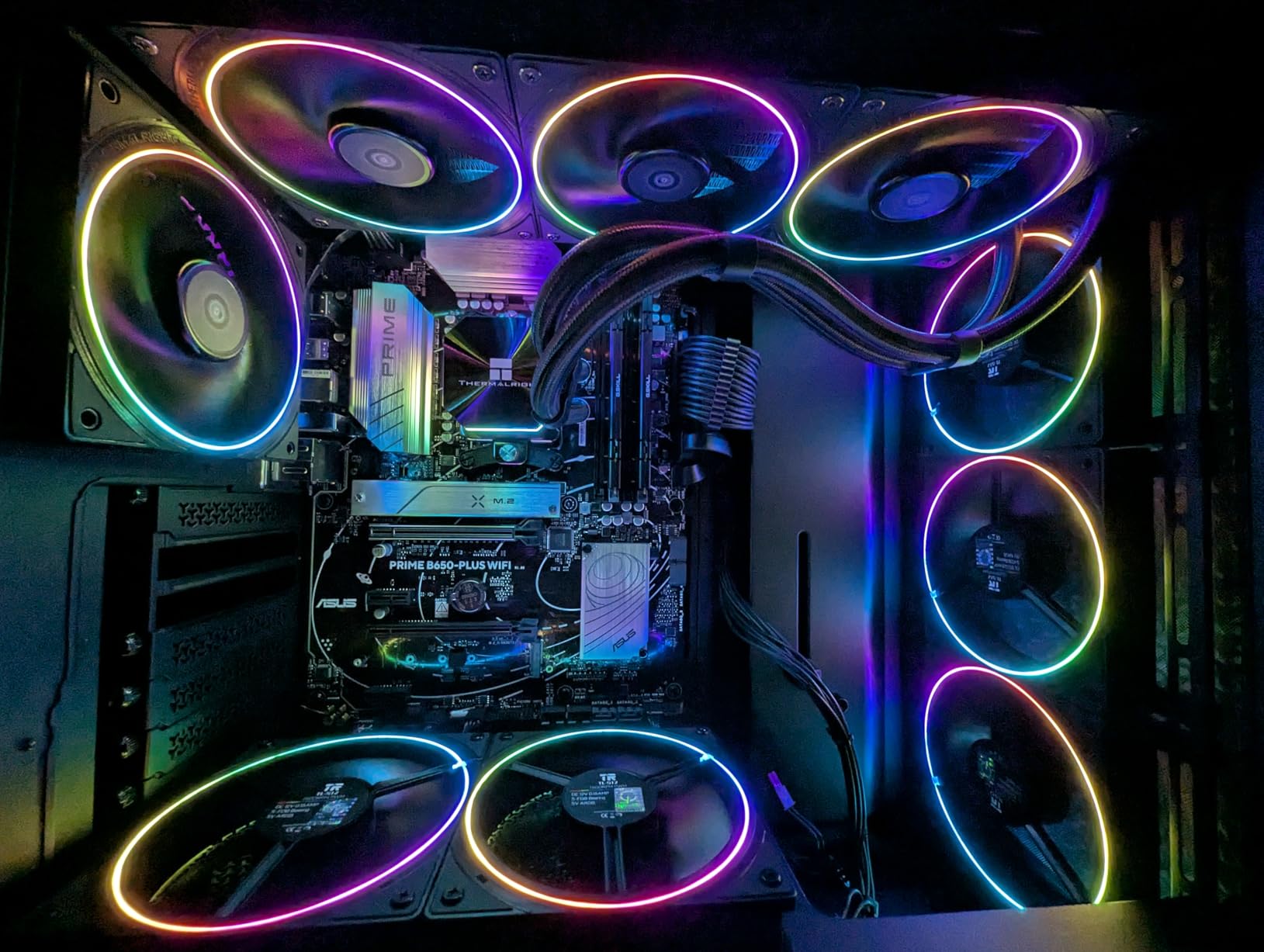 CORSAIR 4000D RS ARGB Frame Modular Mid-Tower ATX PC Case – High Airflow, 3X Pre-Installed RS ARGB Fans, InfiniRail™ Fan Mounting System, ASUS BTF, MSI Project Zero, Gigabyte Project Stealth – Black Customer Review CORSAIR 4000D RS ARGB Frame Modular Mid-Tower ATX PC Case – High Airflow, 3X Pre-Installed RS ARGB Fans, InfiniRail™ Fan Mounting System, ASUS BTF, MSI Project Zero, Gigabyte Project Stealth – Black - Customer Photo 2