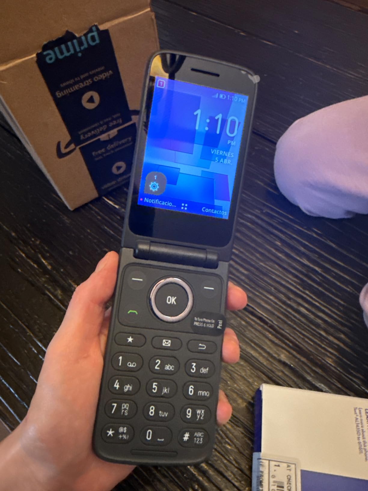 Tracfone, TCL FLIP 3, 16GB, Prepaid Smartphone, Stone Gray, 5MP Video Capable Camera, Locked - Customer Photo 1