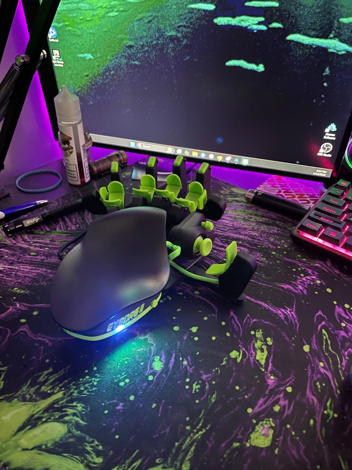 AZERON Gaming Keypad, Programmable One Handed Gaming Keyboard, with Hall Effect Analog Thumbstick and 30 Programmable Keys, 3D Printed Customized Keypad, for Righties (Black, Cyborg ll) Customer Review AZERON Gaming Keypad, Programmable One Handed Gaming Keyboard, with Hall Effect Analog Thumbstick and 30 Programmable Keys, 3D Printed Customized Keypad, for Righties (Black, Cyborg ll) - Customer Photo 3