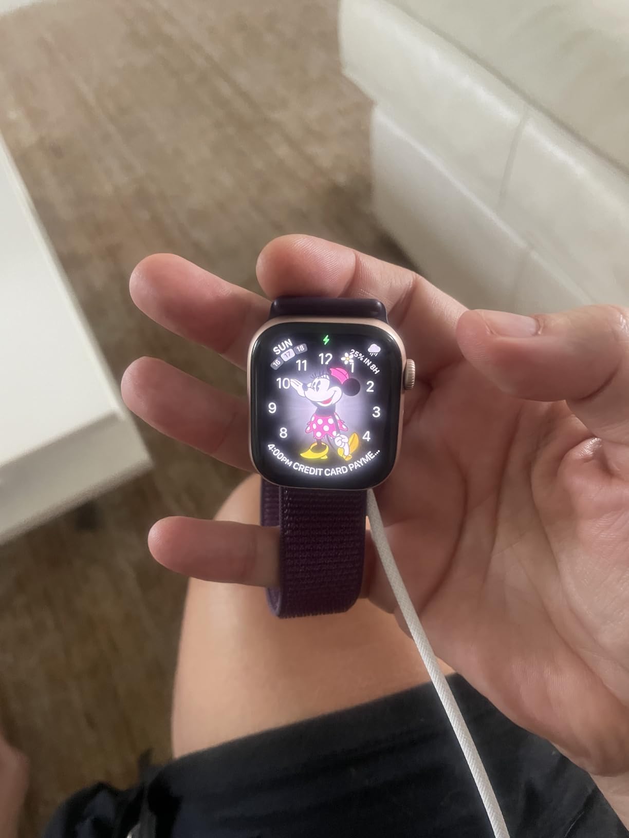 Apple Watch Series 10 [GPS 42mm case] Smartwatch with Jet Black Aluminum Case with Black Sport Band - S/M - Customer Photo 1