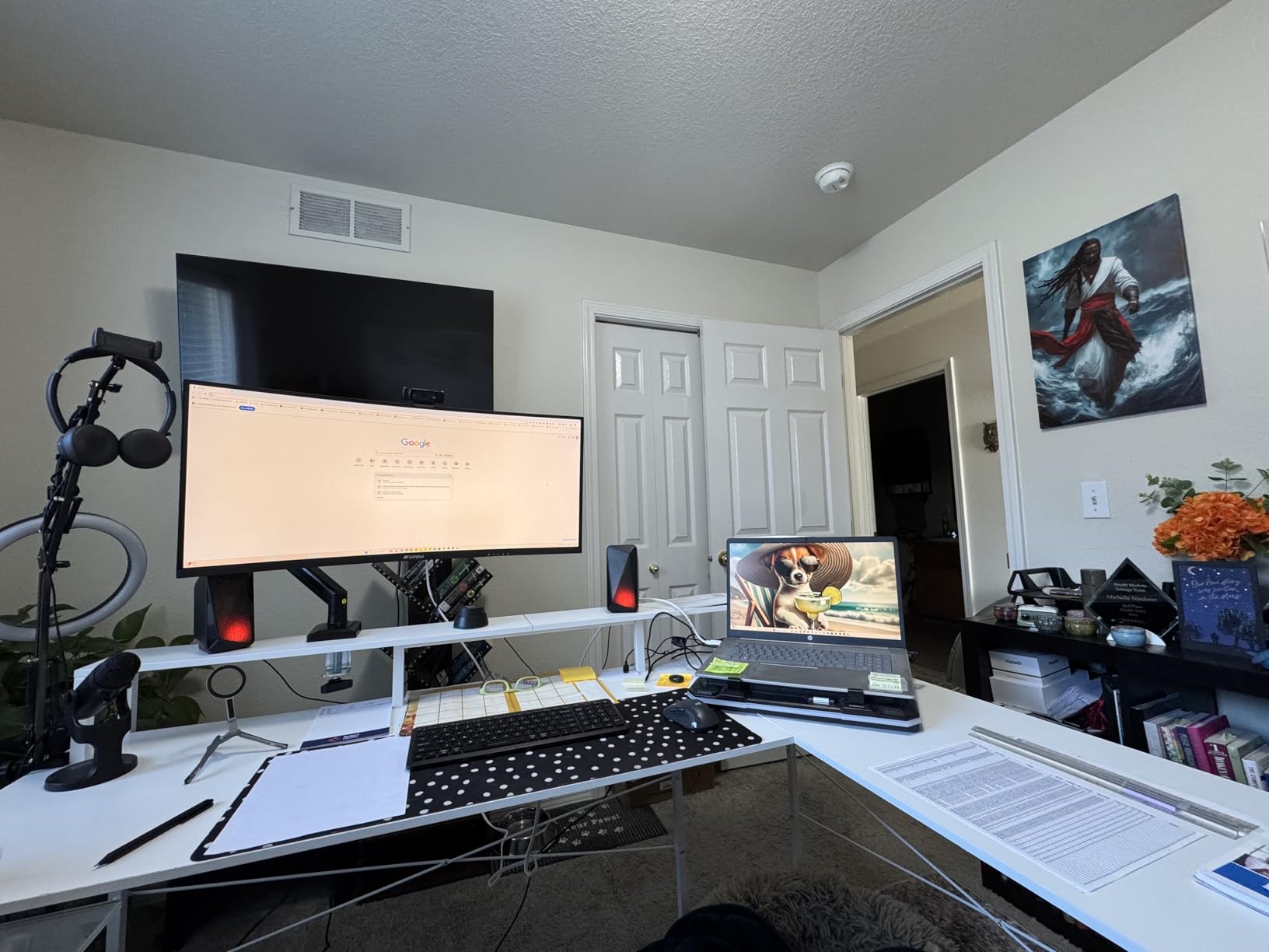 WALI Single Monitor Mount, Gas Spring Monitor Arm for 17-34 inch Screens, Adjustable Computer Monitors Stand up to 26.4lbs, with Clamp and Grommet Base, Mounting Holes 75 and 100mm (GSMP001N), Black - Customer Photo 2