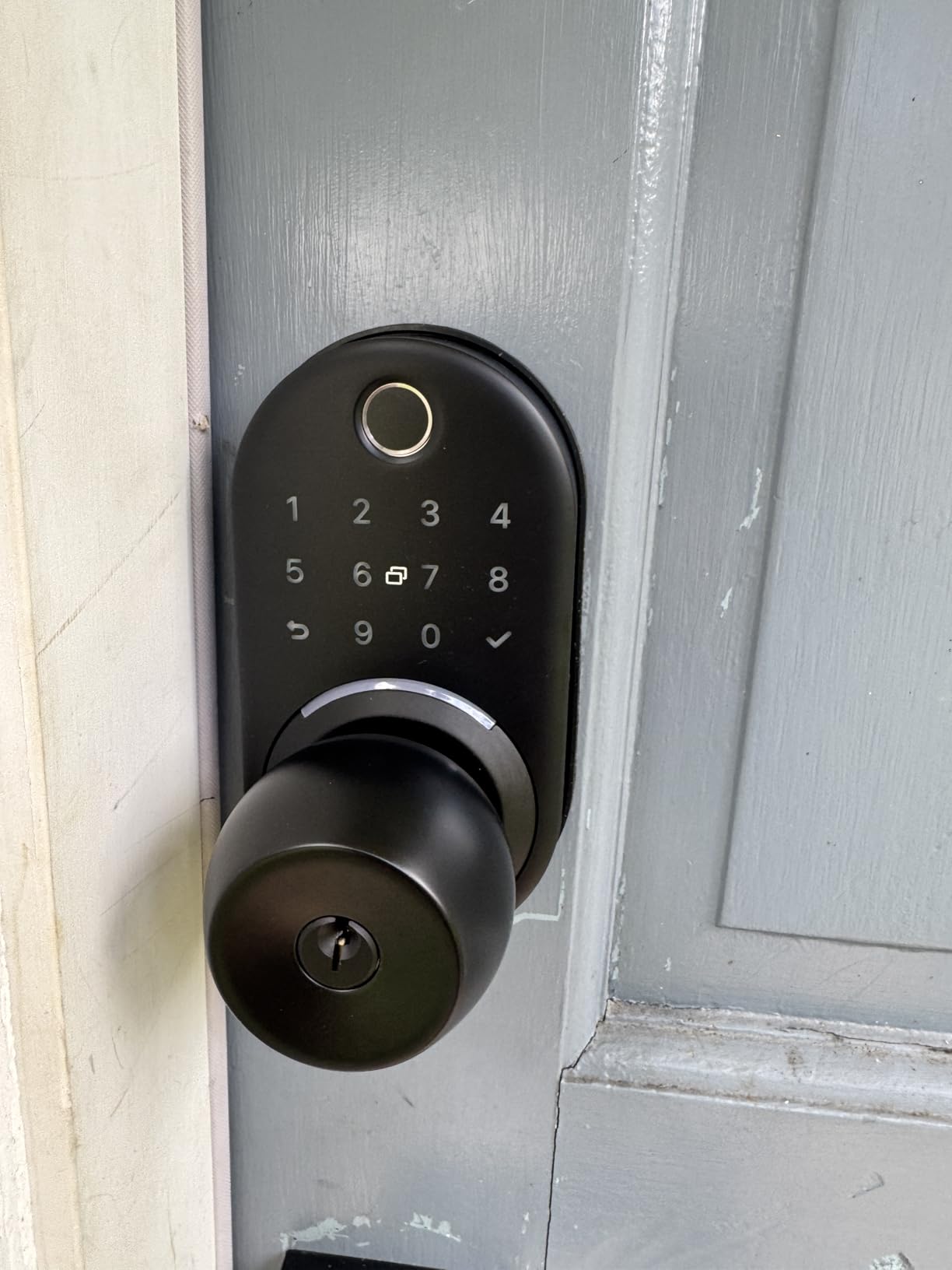 Keypad Smart Door Lock with Knob, Yamiry Keyless Entry Digital Lock with Handle, Fingerprint Electronic Knob for Front Door, Generate Passcode Remotely, Easy Installation Customer Review Keypad Smart Door Lock with Knob, Yamiry Keyless Entry Digital Lock with Handle, Fingerprint Electronic Knob for Front Door, Generate Passcode Remotely, Easy Installation - Customer Photo 1