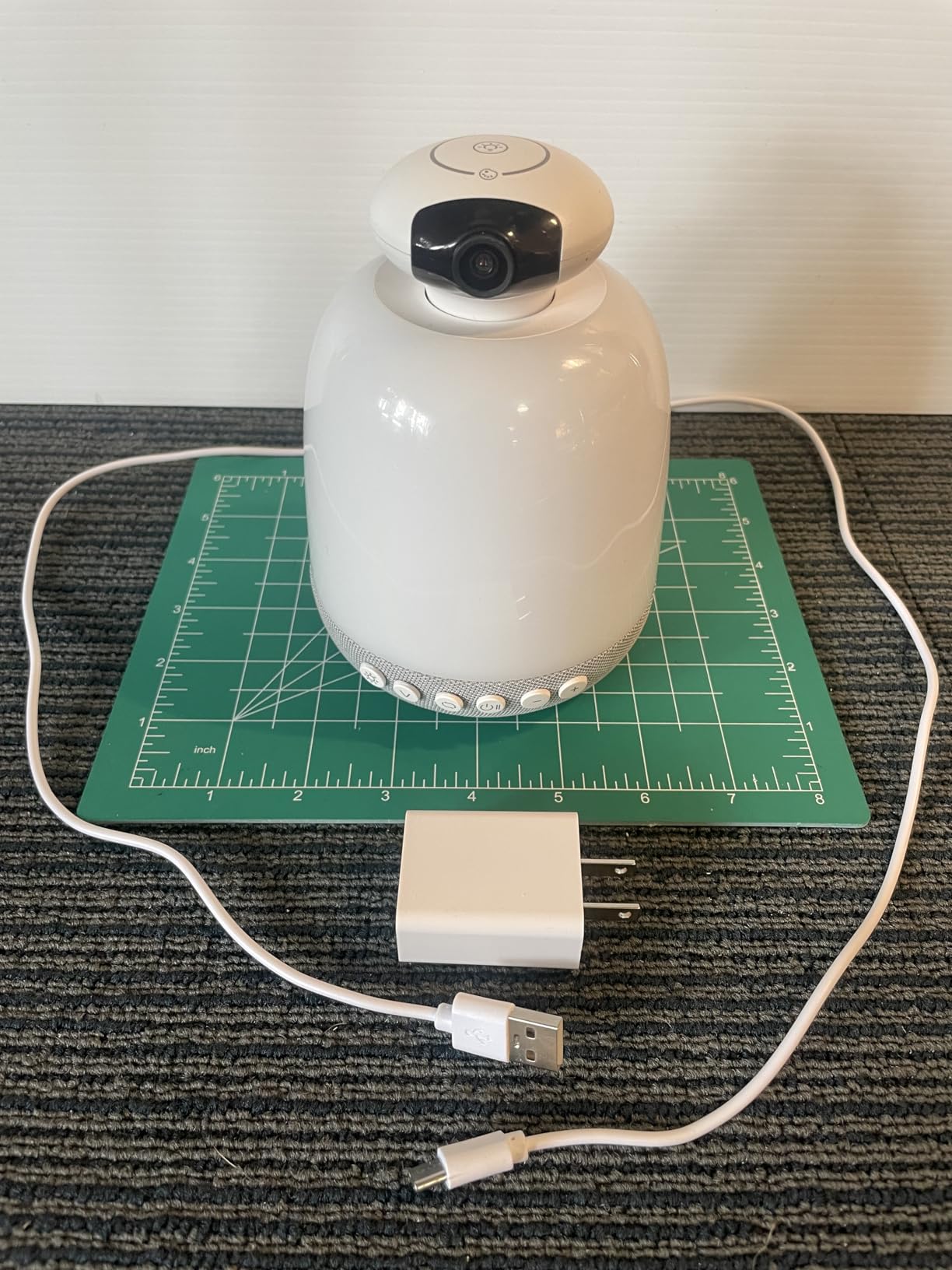 Glocusent Smart WiFi Baby Monitor, 1080p Secure Wide Angel Video Baby Monitor - Portable Sound Machine with 62 Music Tracks and 24-Color Night Light, Baby Cry Detection for Toddler Kids Bedroom - Customer Photo 1