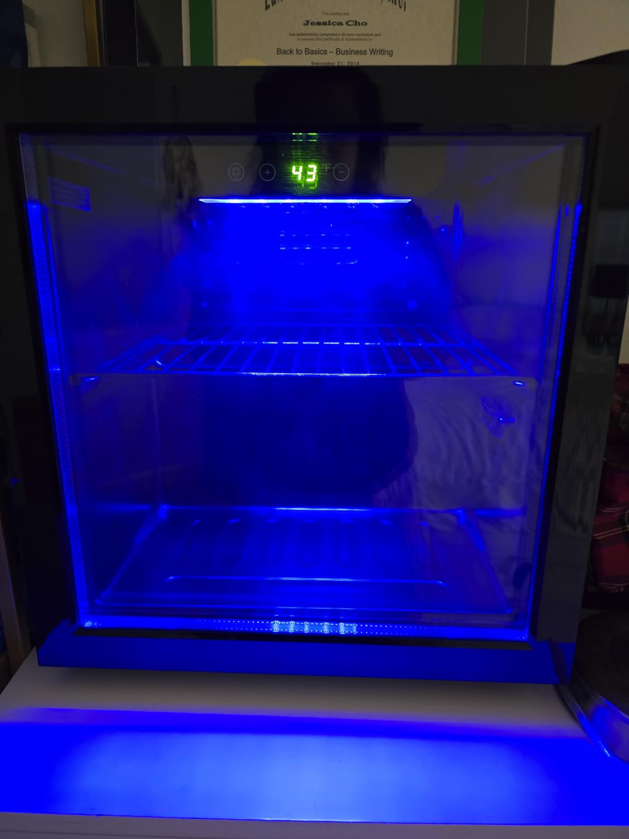 Mini Fridge 130 Can Beverage Refrigerator Cooler, 3.2 Cu.Ft Drink Fridge for Soda Wine Beer, Adjustable Temperature Control for Home Office, Black - Customer Photo 2