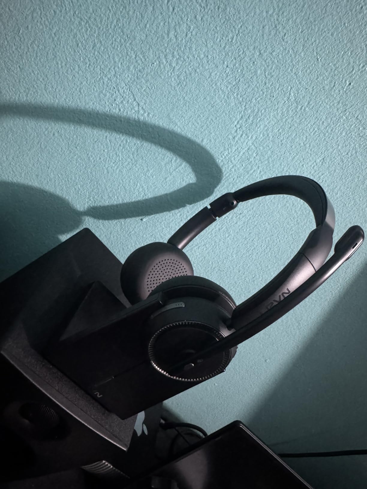 Wireless Headset with Mic for Work, Bluetooth Headset with Microphone (Noise Cancelling & Mute Button), Wireless Headphones with Mic for Work from Home/Office/PC/Call Center/Computer/Laptop/Teams/Zoom - Customer Photo 1