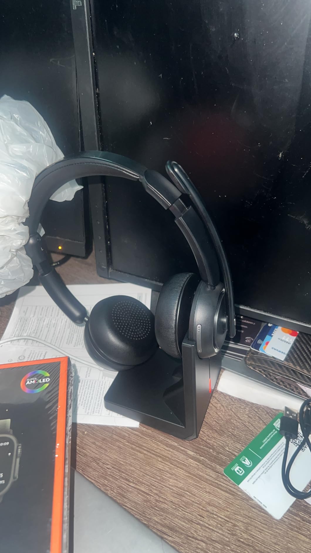 Wireless Headset with Mic for Work, Bluetooth Headset with Microphone (Noise Cancelling & Mute Button), Wireless Headphones with Mic for Work from Home/Office/PC/Call Center/Computer/Laptop/Teams/Zoom Customer Review Wireless Headset with Mic for Work, Bluetooth Headset with Microphone (Noise Cancelling & Mute Button), Wireless Headphones with Mic for Work from Home/Office/PC/Call Center/Computer/Laptop/Teams/Zoom - Customer Photo 2