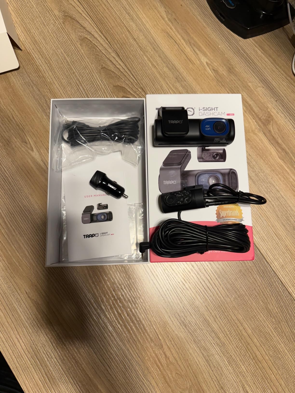 TRAPO I-Sight T-550 4K & 1080p Dash Cam Front and Camera with Built-in WiFi GPS, Smart Voice Control & Durable for Cold and Heat Resistant, App Access with Easy Transmission, 24/7 Parking Protection - Customer Photo 1