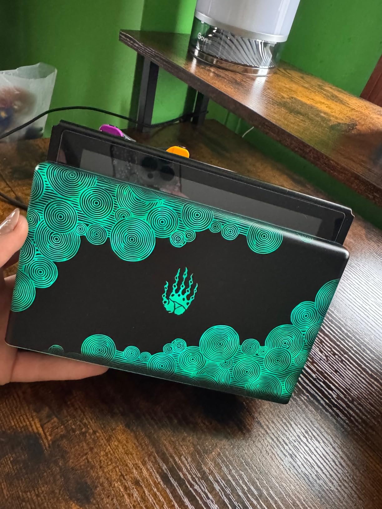 FUNLAB Switch Docking Station for TV Compatible with Nintendo Switch/OLED Charger&Dock, Lumindock Base Charging Dock with 7 LED Colors Pattern/HDMI/Type C/USB Port for Official Replacement - Customer Photo 1