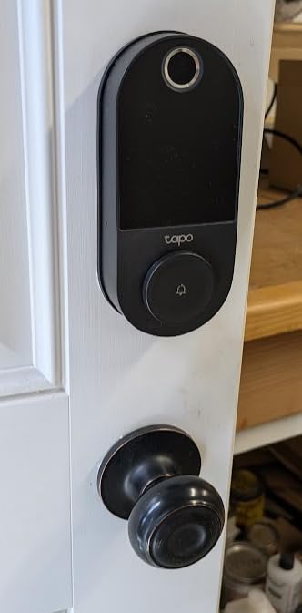 TP-Link Tapo Smart Door Lock, Deadbolt | Keyless Entry, Fingerprint Recognition, Touchscreen Keypad & in-App Monitoring with Scheduled Access | 1-Year Rechargeable Battery | BHMA Grade 2 | Tapo DL110 Customer Review TP-Link Tapo Smart Door Lock, Deadbolt | Keyless Entry, Fingerprint Recognition, Touchscreen Keypad & in-App Monitoring with Scheduled Access | 1-Year Rechargeable Battery | BHMA Grade 2 | Tapo DL110 - Customer Photo 2