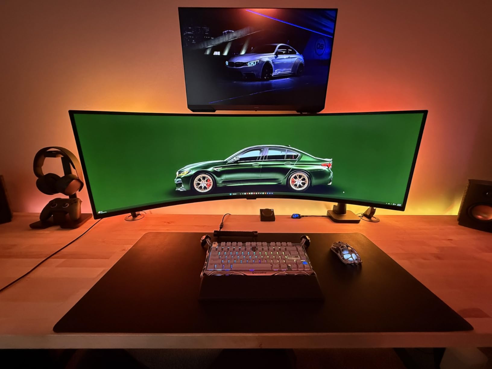 Controller Stand Wood Headphone Stand for Desk Gaming Desk Accessories Controller Holder for Gaming Equipment Headset Holder Customer Review Controller Stand Wood Headphone Stand for Desk Gaming Desk Accessories Controller Holder for Gaming Equipment Headset Holder - Customer Photo 3