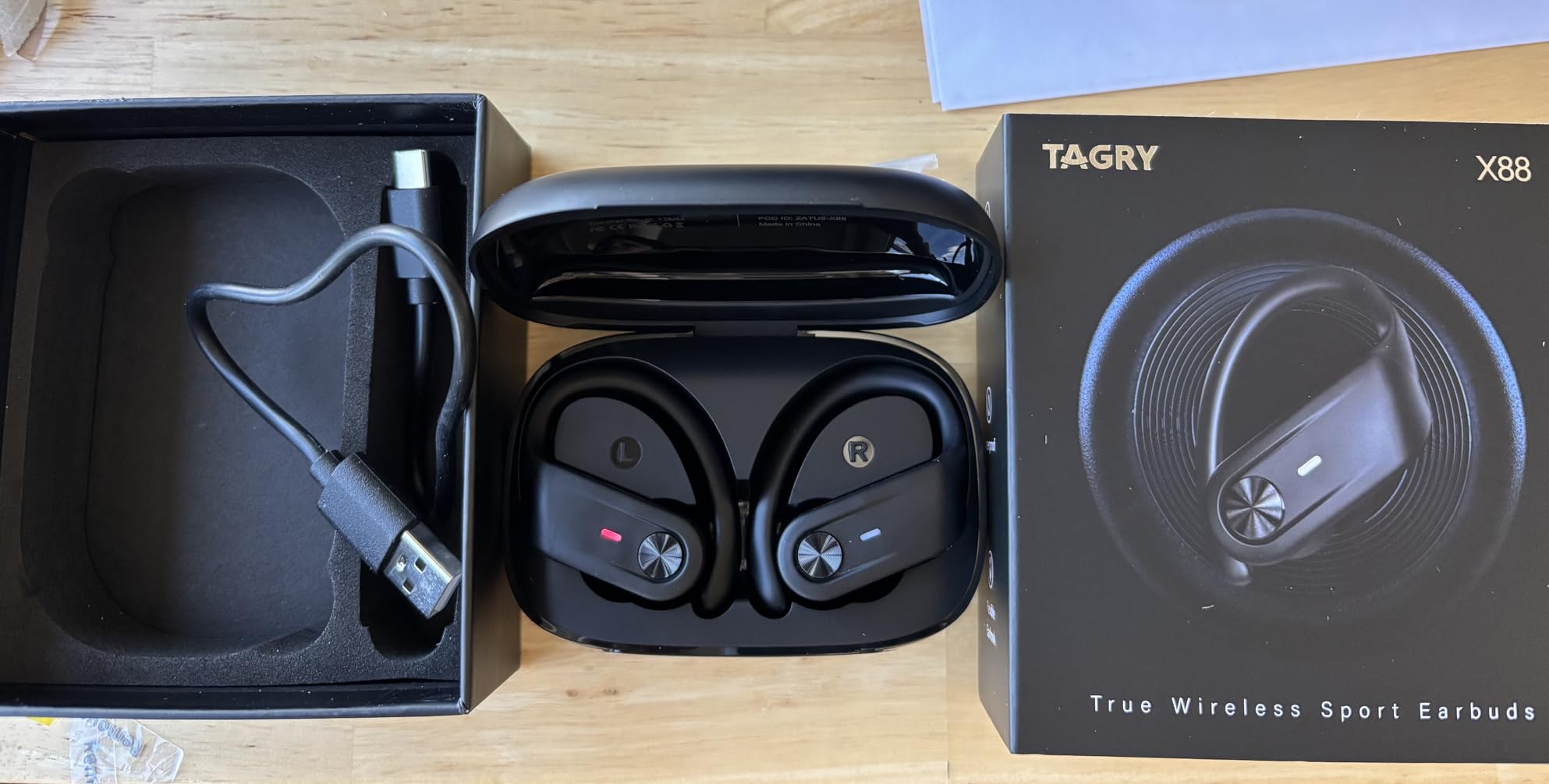 TAGRY Bluetooth Headphones Wireless Earbuds 80Hrs Playtime IPX7 Waterproof Digital Display Sport Ear Buds with Earhook Mic in-Ear Earphones Stereo Sound Earbud for Workout Running Exercise Gym Black Customer Review TAGRY Bluetooth Headphones Wireless Earbuds 80Hrs Playtime IPX7 Waterproof Digital Display Sport Ear Buds with Earhook Mic in-Ear Earphones Stereo Sound Earbud for Workout Running Exercise Gym Black - Customer Photo 3