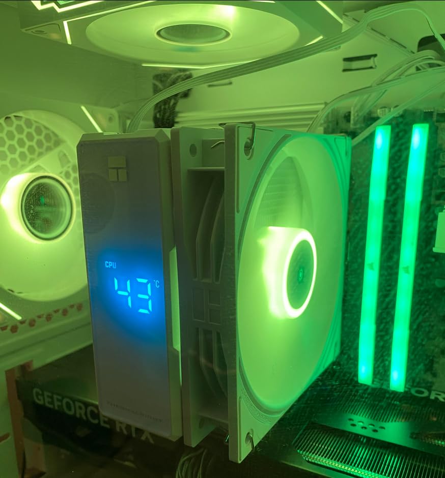 Thermalright Assassin X 120R Digital ARGB White CPU Air Cooler, 2000RPM Speed,4 Heatpipes, 12cm Quiet PWM Fan CPU Cooler, Digital Screen Top Cover,for AM4/AM5,Intel LGA1700/1851/1150/1151/1200 Customer Review Thermalright Assassin X 120R Digital ARGB White CPU Air Cooler, 2000RPM Speed,4 Heatpipes, 12cm Quiet PWM Fan CPU Cooler, Digital Screen Top Cover,for AM4/AM5,Intel LGA1700/1851/1150/1151/1200 - Customer Photo 1