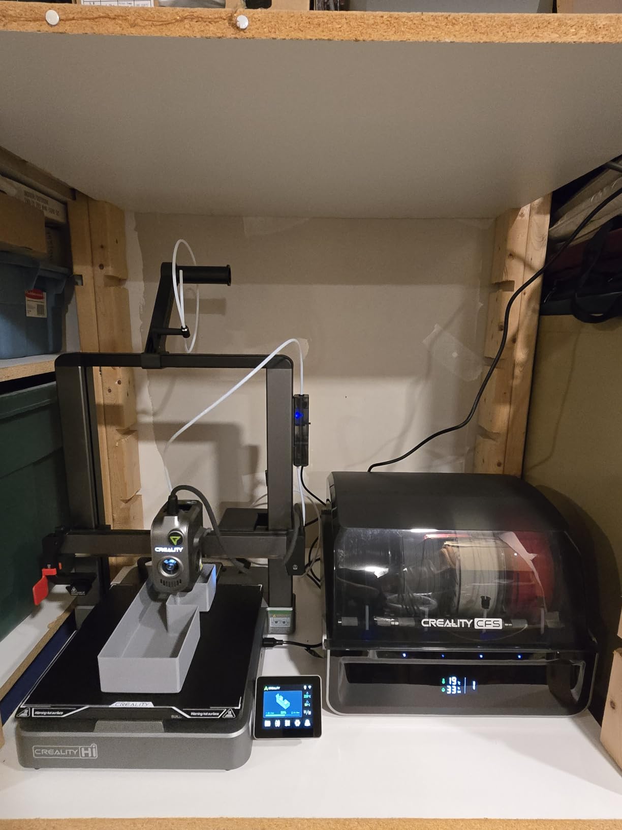 Creality Hi Combo (A) 3D Printer, Multi Color 3D Printer with CFS, 500mm/s High Speed Auto-Leveling Automatic Filament Reading Clog-Free Extruder 95% Pre-Assemble All-Metal Body 10.24×10.24×11.81inch - Customer Photo 1