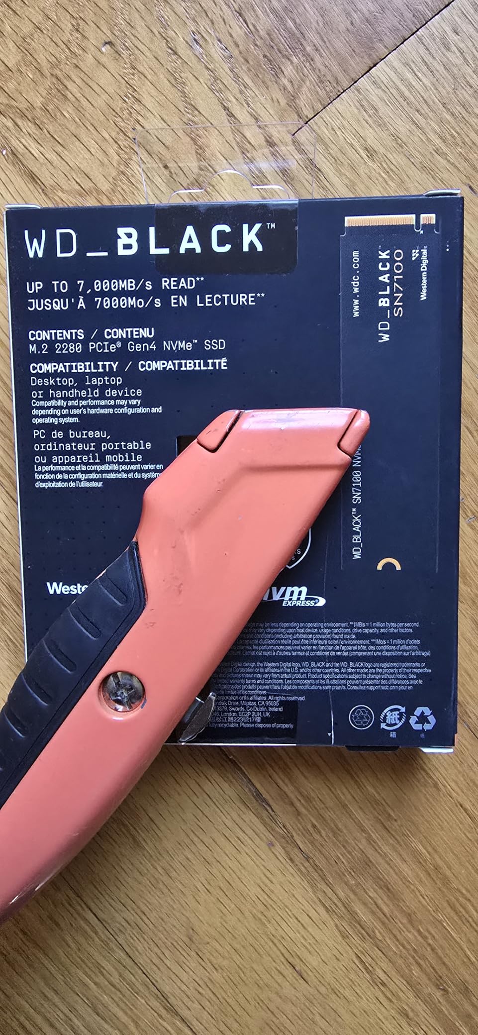 WD_BLACK 2TB SN7100 NVMe Internal Gaming SSD Solid State Drive - Gen4 PCIe, M.2 2280, Up to 7,250 MB/s - WDS200T4X0E [New Version] - Customer Photo 1